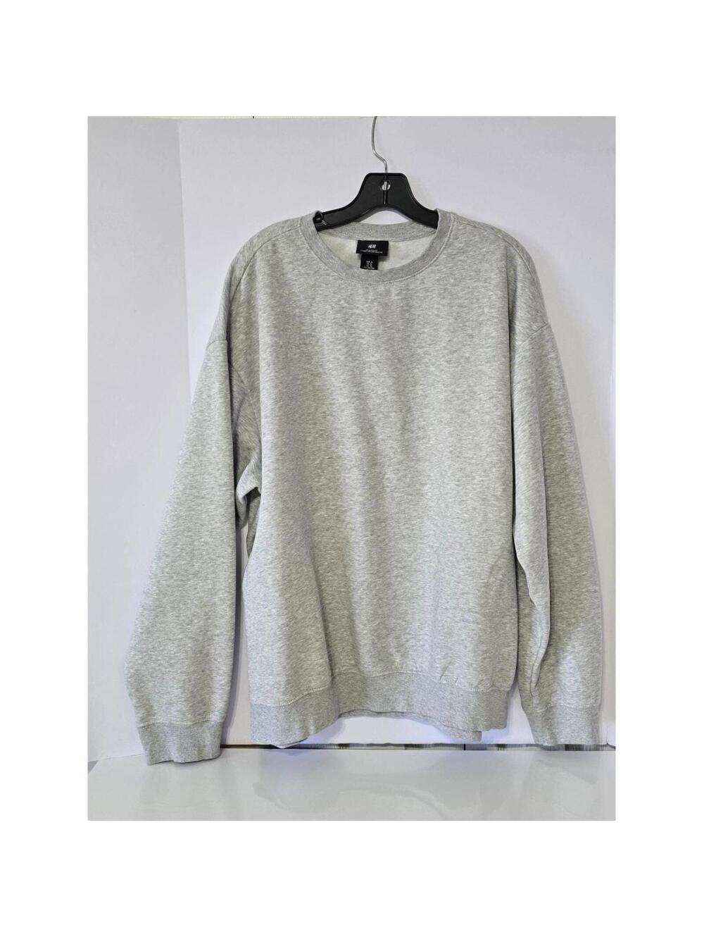 HM Relaxed Fit Gray Sweatshirt Pullover Crewneck XL Heather Gray Mens Womens
